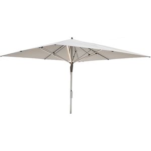 Glatz Fortello LED parasol 400x400cm , Taupe - Naturel - Bruin,Wit - Ecru ,  Aluminium  , 400x400cm