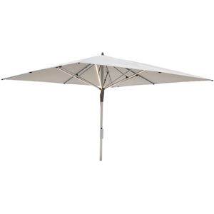 Glatz Fortello LED parasol 400x400cm , Taupe - Naturel - Bruin,Wit - Ecru ,  Aluminium  ,