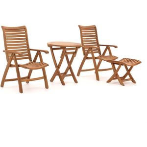 Sunyard Corby/Preston ø 65cm balkonset 4-delig , Natural Teak ,  hout  , 65cm