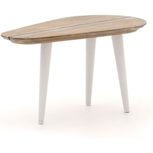 ROUGH-K lounge tuintafel 43x75x40cm , Old Teak Greywash ,  Aluminium  , 43x75cm