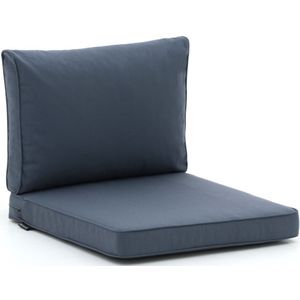 Madison loungekussenset luxe zit 60x60cm rug 60x40cm 2-delig , Blauw,Grijs - Antraciet ,  Outdoor Textiel  , 60x60cm