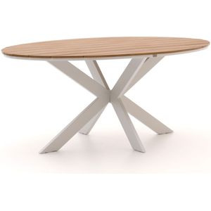 Bellagio Fidenza dining tuintafel ovaal 180x103cm , Natural Teak,Wit - Ecru ,  Aluminium/Polywood  ,