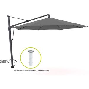 Glatz Sombrano S+ Easy zweefparasol ø 350cm , Grijs - Antraciet ,  Aluminium  , 350cm