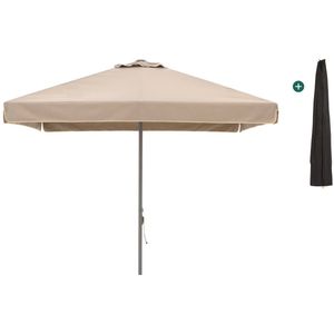 Shadowline Bonaire parasol 300x300cm , Taupe - Naturel - Bruin ,  Aluminium  , 300x300cm