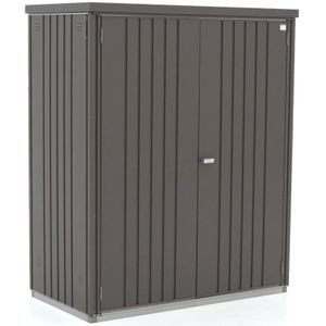 Biohort - Tuinkast - Grijs-Antraciet - 155x83x182,5 cm - Inclusief Bodemplaat en Frame