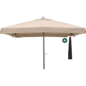 Shadowline Java parasol 450x450cm , Taupe - Naturel - Bruin ,  Aluminium  , 450x450cm