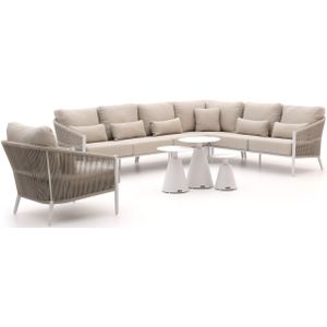 Bellagio Mineo/Tusa hoek loungeset 8-delig rechts , Wit - Ecru ,  Aluminium  ,