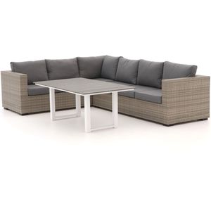 Forza Giotto/Bolano dining loungeset 3-delig links , Grijs - Antraciet ,  Wicker  , 306x230cm