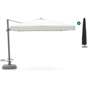 Shadowline Miami zweefparasol 300x300cm , Wit - Ecru ,  Aluminium  , 300x300cm