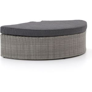 Intenso Venetië loveseat voetenbank 130x70cm , Grijs - Antraciet ,  Wicker  , 130x70cm