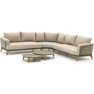 Bellagio Esenta hoek loungeset 5-delig , Groen,Taupe - Naturel - Bruin ,  Aluminium  , 277x277cm