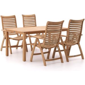 Sunyard Corby/Liverpool dining tuinset 5-delig verstelbaar , Natural Teak ,  hout  ,