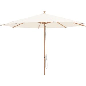 Glatz Piazzino parasol ø 350cm , Wit - Ecru ,  Hout  , 350cm
