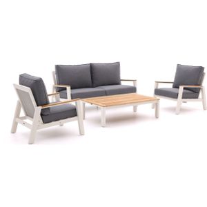 Bellagio Piane stoel-bank loungeset 4-delig verstelbaar , Grijs - Antraciet,Wit - Ecru ,  Aluminium  ,