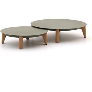 Bellagio Esenta lounge tuintafel ø86 (h:21cm)/ø 68 (h:19cm) , Groen ,  Aluminium  , 86cm