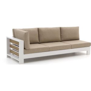 Bellagio Avolo lounge tuinbank 3-zits rechterarm 253cm , Taupe - Naturel - Bruin ,  Aluminium  , 253x88cm