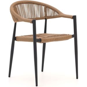 Manifesto Belpasso dining tuinstoel stapelbaar , Grijs - Antraciet,Taupe - Naturel - Bruin ,  Aluminium  ,