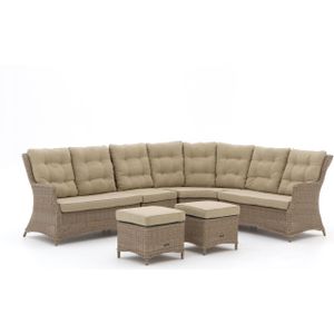 Intenso Milano hoek loungeset 6-delig , Taupe - Naturel - Bruin ,  Wicker  , 310x250cm