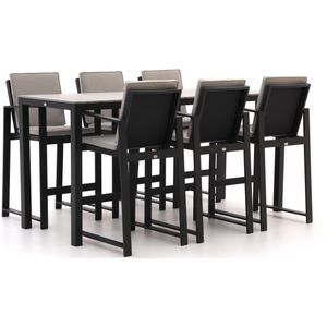 Bellagio Vezzano/Fidenza 220cm barset 7-delig , Grijs - Antraciet,Zwart ,  Aluminium  ,