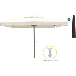 Shadowline Java parasol 400x400cm , Wit - Ecru ,  Aluminium  , 400x400cm