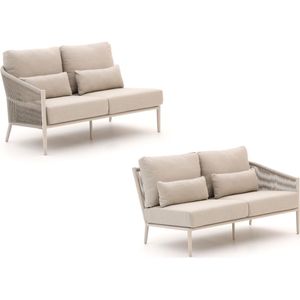 Bellagio Mineo loungemodule linker +  rechterarm 144cm , Taupe - Naturel - Bruin ,  Aluminium  , 0.0000x0.0000cm