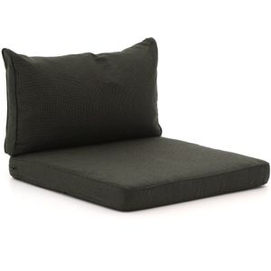 Madison loungekussenset luxe zit 73x73cm rug 73x40cm 2-delig , Zwart ,  Acryl  , 73x40cm