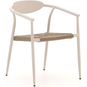 Manifesto Cavone dining tuinstoel stapelbaar , Taupe - Naturel - Bruin,Wit - Ecru ,  Aluminium  ,