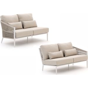 Bellagio Mineo loungemodule linker +  rechterarm 144cm , Wit - Ecru ,  Aluminium  , 144cm