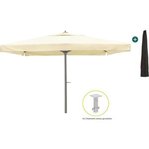 Shadowline Jamaica parasol 400x400cm , Wit - Ecru ,  Aluminium  , 400x400cm