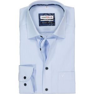 MARVELIS comfort fit overhemd, lichtblauw met wit gestreept (contrast) 45