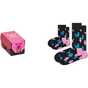 Happy Socks Poodle Socks Gift Set (2-pack), unisex sokken in cadeauverpakking - Unisex - Maat: 36-2-3Y