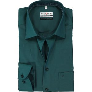 MARVELIS comfort fit overhemd, groen  structuur (contrast) 50