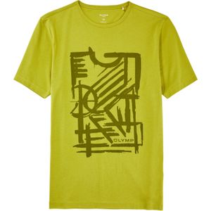 OLYMP Casual modern fit T-shirt, limoen -  Maat: S