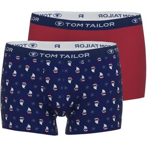 TOM TAILOR heren boxer kort (2-pack), donkerblauw dessin