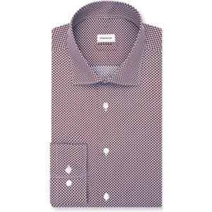 Seidensticker regular fit overhemd, popeline, rood dessin