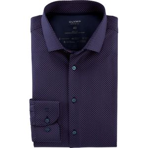 OLYMP 24/7 Level 5 body fit overhemd, Dynamic Flex, fuchsia dessin