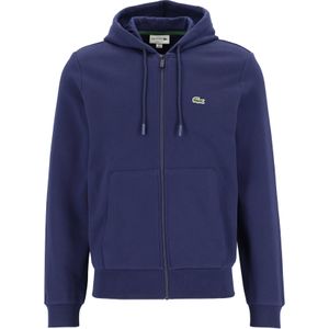 Lacoste heren hoodie sweatsvest, met rits, navy blauw -  Maat: 3XL