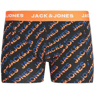 JACK & JONES Jaclogo trunk (1-pack), heren boxer normale lengte, zwart, oranje en blauw -  Maat: XXL