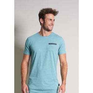 TOM TAILOR heren T-shirt met O-hals (1-pack), lichtgroen -  Maat: XL