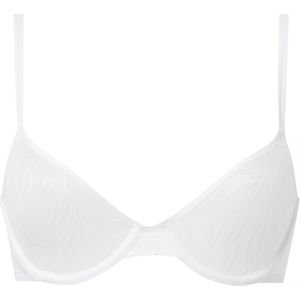 Calvin Klein dames Sheer Marquisette unlined demi bra, beugel BH, wit -  Maat: 80D