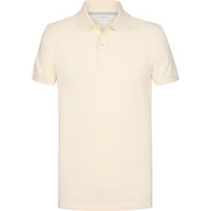 Profuomo slim fit heren polo, geel