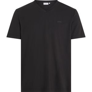 Calvin Klein Smooth Cotton V-neck T-shirt, heren T-shirt korte mouw O-hals, zwart -  Maat: 3XL