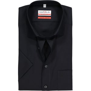MARVELIS modern fit overhemd, korte mouw, zwart 45