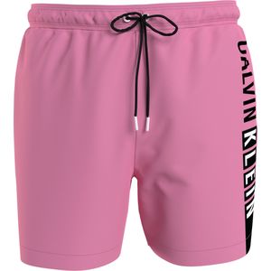 Calvin Klein Medium Drawstring swimshort, heren zwembroek, roze dessin -  Maat: S