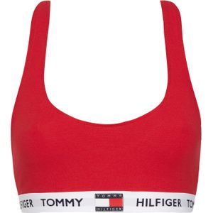 Tommy Hilfiger dames Tommy 85 bralette, katoen ongevoerd, rood -  Maat: M