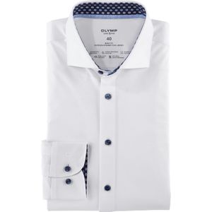 OLYMP 24/7 Level 5 body fit overhemd, tricot, wit