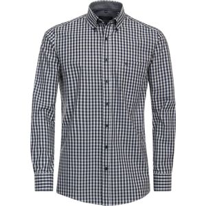 CASA MODA Sport comfort fit overhemd, structuur, blauw geruit