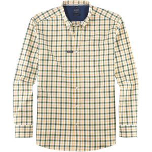 OLYMP Casual regular fit overhemd, flanel, groen geruit 37/38