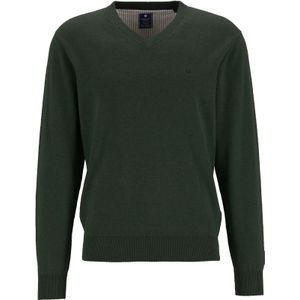 Redmond heren trui katoen, V-hals, donker groen