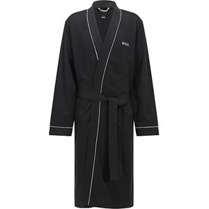 BOSS Kimono, heren ochtendjas (dun), zwart -  Maat: XL